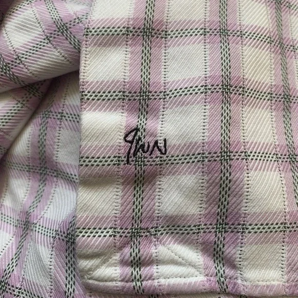 Vintage John W. Nordstrom Button Up Shirt Mens 15.5-34 Plaid Pink Black - Picture 4 of 14
